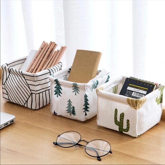 Other - Cotton and Linen 2 PCS Storage BASKET ORGANIZER